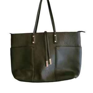 A+ Ellen Large Tote Bag in Hunter Green